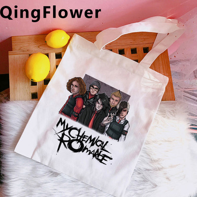 My Chemical Romance τσάντα αγορών οικολογική επαναχρησιμοποιήσιμη πάνινη τσάντα ανακύκλωσης μπόλσα επαναχρησιμοποιήσιμη δικτυωτή επαναχρησιμοποιήσιμη σειρά