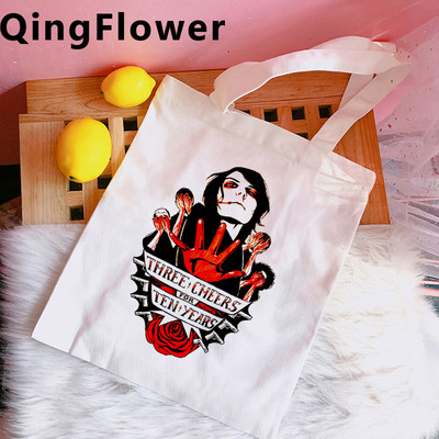 My Chemical Romance τσάντα αγορών οικολογική επαναχρησιμοποιήσιμη πάνινη τσάντα ανακύκλωσης μπόλσα επαναχρησιμοποιήσιμη δικτυωτή επαναχρησιμοποιήσιμη σειρά