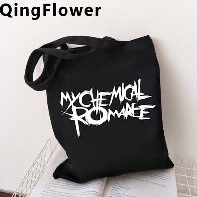 My Chemical Romance τσάντα αγορών οικολογική επαναχρησιμοποιήσιμη πάνινη τσάντα ανακύκλωσης μπόλσα επαναχρησιμοποιήσιμη δικτυωτή επαναχρησιμοποιήσιμη σειρά