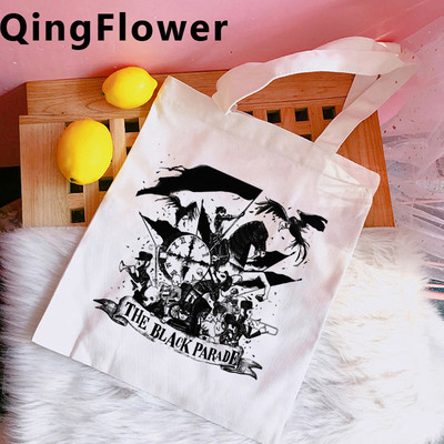 My Chemical Romance τσάντα αγορών οικολογική επαναχρησιμοποιήσιμη πάνινη τσάντα ανακύκλωσης μπόλσα επαναχρησιμοποιήσιμη δικτυωτή επαναχρησιμοποιήσιμη σειρά