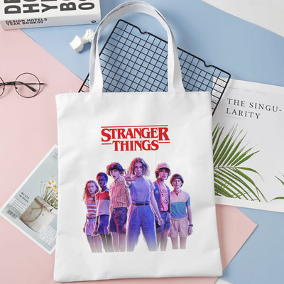 Stranger Things 4 genți de cumpărături pentru femei, de vară, Harajuku, geantă reutilizabilă, cu capacitate mare, geantă pentru cumpărături ecologice, pentru femei, livrare picătură
