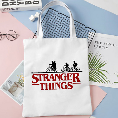 Stranger Things 4 genți de cumpărături pentru femei, de vară, Harajuku, geantă reutilizabilă, cu capacitate mare, geantă pentru cumpărături ecologice, pentru femei, livrare picătură