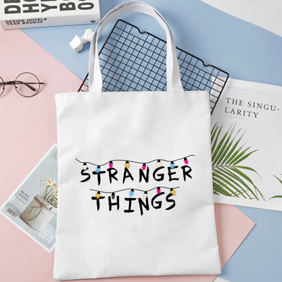Stranger Things 4 genți de cumpărături pentru femei, de vară, Harajuku, geantă reutilizabilă, cu capacitate mare, geantă pentru cumpărături ecologice, pentru femei, livrare picătură