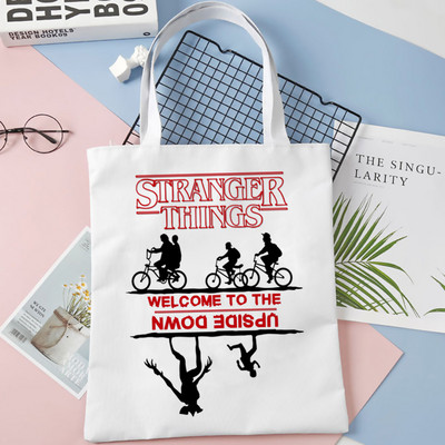 Stranger Things 4 genți de cumpărături pentru femei, de vară, Harajuku, geantă reutilizabilă, cu capacitate mare, geantă pentru cumpărături ecologice, pentru femei, livrare picătură