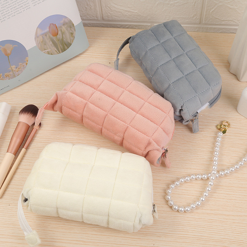 Kawaii plišana jastučnica pernica velikog kapaciteta tofu kocke oblika torbice pisaći pribor za djevojčice školarke pribor darovi