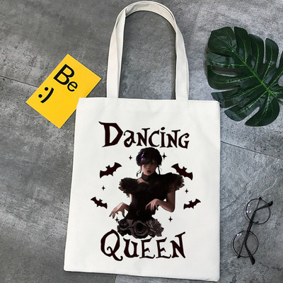 Wednesday Addams torba za kupnju bolso bolsa torba za recikliranje ručna torbica pamučna torba za trgovinu namirnicama tkana bolsa compra sklopiva za višekratnu upotrebu prilagođena