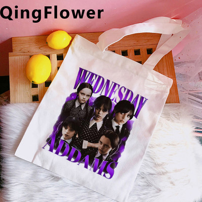 Wednesday Addams torba za kupnju bolso bolsa torba za recikliranje ručna torbica pamučna torba za trgovinu namirnicama tkana bolsa compra sklopiva za višekratnu upotrebu prilagođena