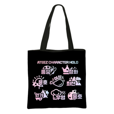 Korean Kpop ATEEZ Shopping Bags Fellowship Break The Wall Ženska ručna torba Modna velika torba Višekratna torba za kupovinu namirnica