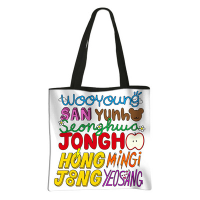 Korean Kpop ATEEZ Shopping Bags Fellowship Break The Wall Ženska ručna torba Modna velika torba Višekratna torba za kupovinu namirnica