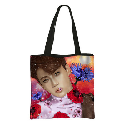 Korean Kpop ATEEZ Shopping Bags Fellowship Break The Wall Ženska ručna torba Modna velika torba Višekratna torba za kupovinu namirnica