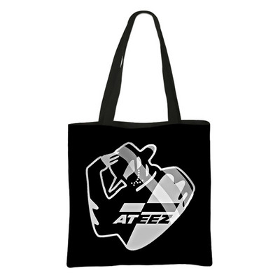 Korean Kpop ATEEZ Shopping Bags Fellowship Break The Wall Ženska ručna torba Modna velika torba Višekratna torba za kupovinu namirnica