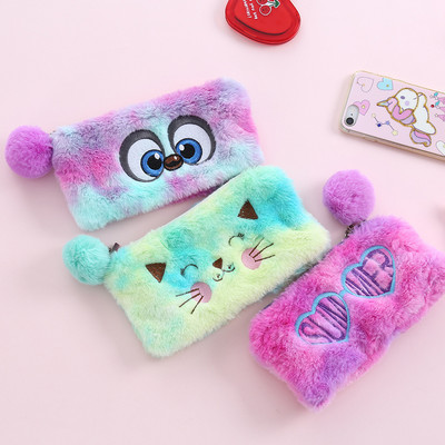Plišana pernica Škola za djevojčice Dječaci Cartridge Slatka mačka Kawaii Eyes Love Pernica Korejska torba za olovke Velika pisaći pribor za olovke