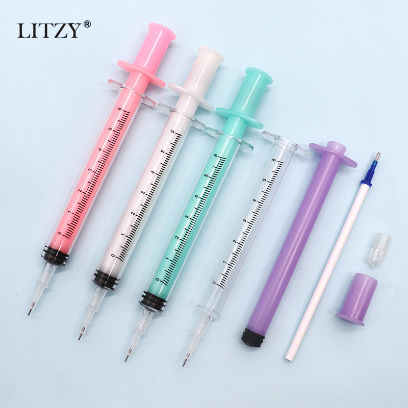 4Pcs/Set Olovka Školska simpatična medicinska sestra Olovka Kemijska olovka s crnom tintom za pisanje za studente Uredski pribor