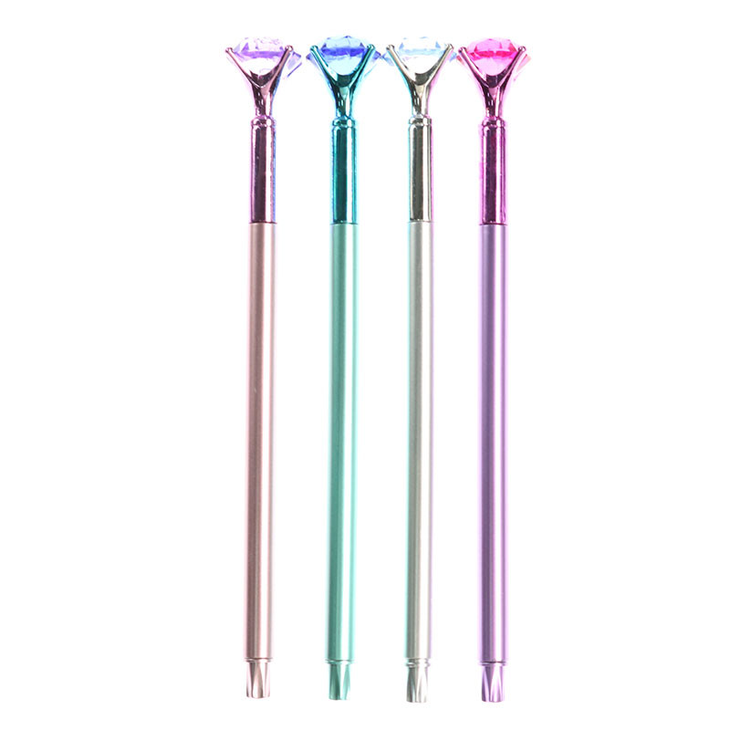 1 buc. stilou gel cu cap de diamant de culoare nouă, pentru studenți coreeni, articole de papetărie creative, stilou din plastic, umplutură albastră, articole de papetărie pentru cadou pentru studenți