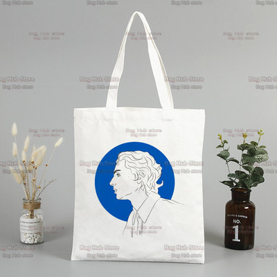 Timothee Chalamet 90s Sauc mani savā vārdā Iepirkumu maisiņš Bolsas De Tela Pārtikas preču pircējs Iepirkumu džutas maisiņš