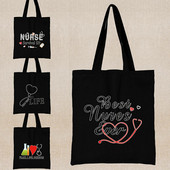 Torba za kupnju s printom medicinske sestre Modna velika torba Platnena torba za kupnju Ženske ležerne torbe Torba za učitelja Torba za rame velikog kapaciteta