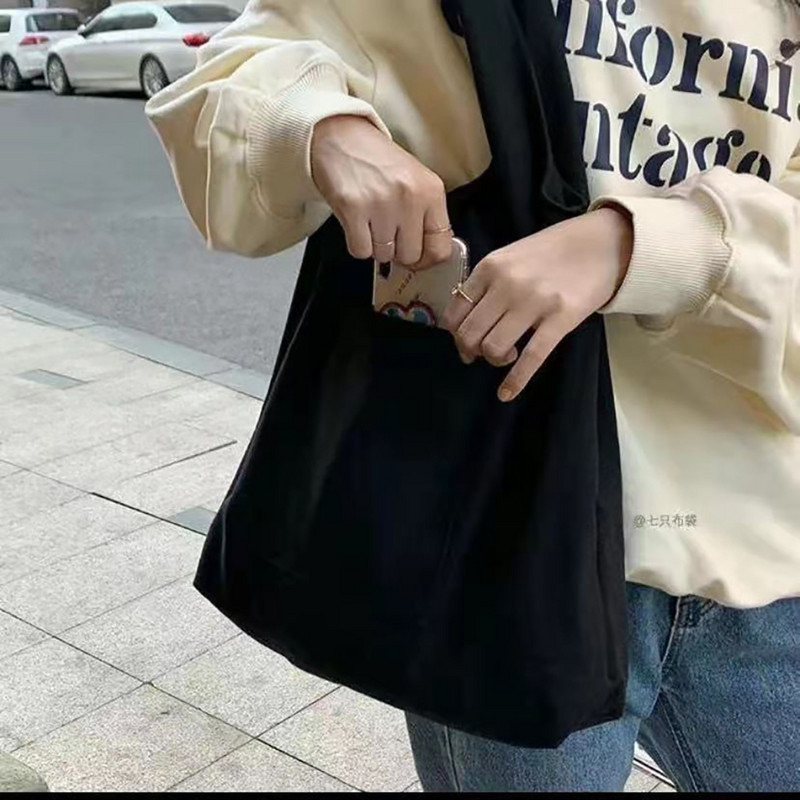 Geantă de umăr din pânză pentru femei Geantă de mână ocazională reutilizabilă de mare capacitate, reutilizabilă, pliabilă ecologică, pentru cumpărături, genți de plajă pentru călătorie