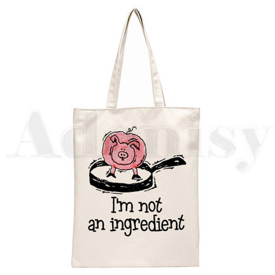 Avokaado Vegan Kawaii Vegetarian Vintage Print Korduvkasutatav ostlemine Naiste lõuend kandekotid Eco Shopper õlakotid