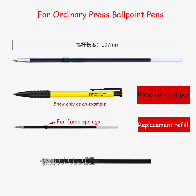 50 kom/paket Punjenje za kemijsku olovku 0,7 mm Crno Crvena Plava Tinta Caneta Olovka za pisanje Uredski pribor Escolar visokokvalitetna rolo olovka