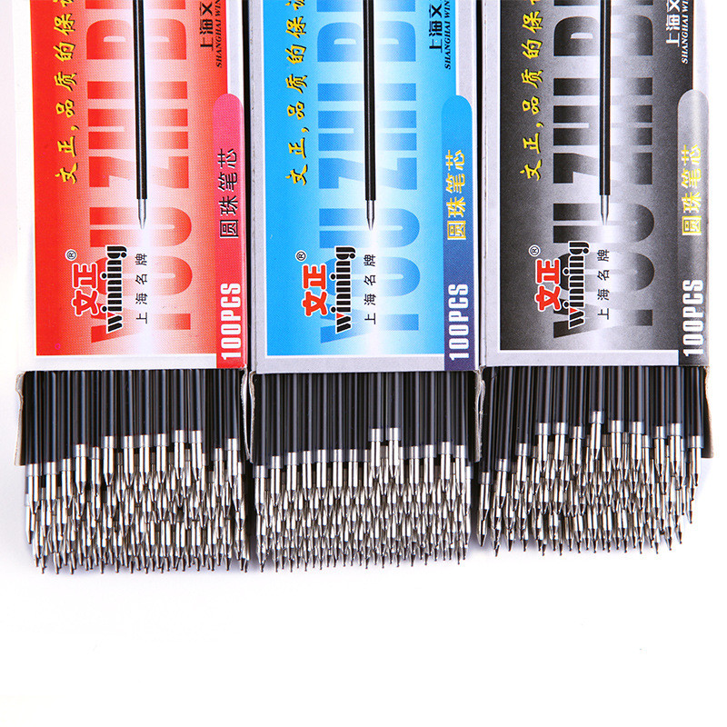 50 kom/paket Punjenje za kemijsku olovku 0,7 mm Crno Crvena Plava Tinta Caneta Olovka za pisanje Uredski pribor Escolar visokokvalitetna rolo olovka