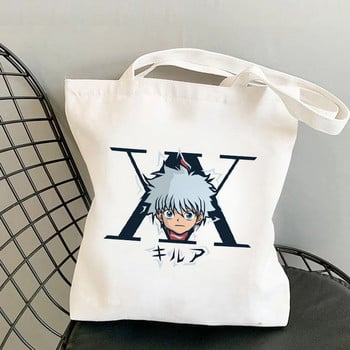 Killua Hisoka Bolso Shopper Tote Bag Hunter X Hunter Τσάντα αγορών Επαναχρησιμοποιήσιμη Τσάντα ανακύκλωσης παντοπωλείου Hxh Δίχτυ από γιούτα Γυναικεία Sacola Grab