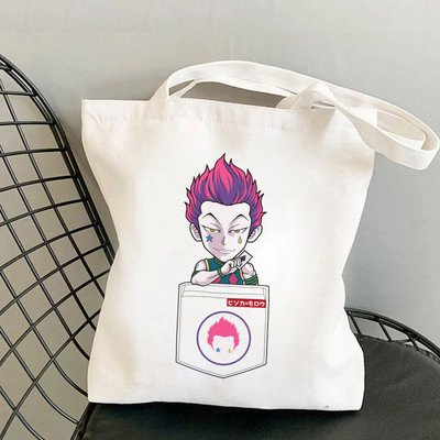 Killua Hisoka Bolso Shopper Tote Bag Hunter X Hunter Shopping Bag Višekratna torba za recikliranje namirnica Hxh Jute Net Women Sacola Grab