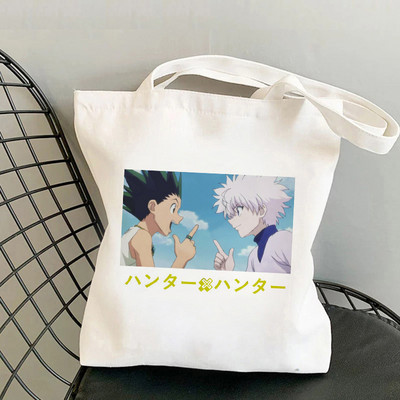 Killua Hisoka Bolso Shopper Tote Bag Hunter X Hunter Shopping Bag Višekratna torba za recikliranje namirnica Hxh Jute Net Women Sacola Grab