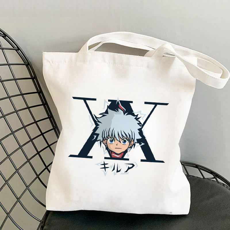 Killua Hisoka Bolso Shopper Tote Bag Hunter X Hunter Shopping Bag Višekratna torba za recikliranje namirnica Hxh Jute Net Women Sacola Grab