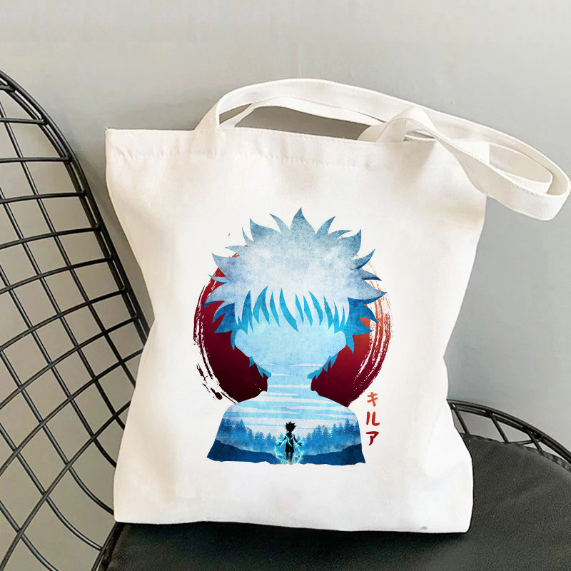 Killua Hisoka Bolso Shopper Tote Bag Hunter X Hunter Shopping Bag Višekratna torba za recikliranje namirnica Hxh Jute Net Women Sacola Grab