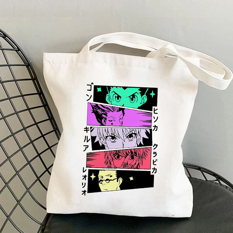 Killua Hisoka Bolso Shopper Tote Bag Hunter X Hunter Shopping Bag Višekratna torba za recikliranje namirnica Hxh Jute Net Women Sacola Grab
