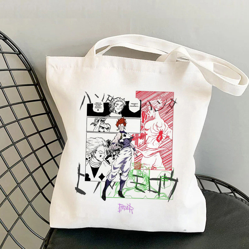 Killua Hisoka Bolso Shopper Tote Bag Hunter X Hunter Shopping Bag Višekratna torba za recikliranje namirnica Hxh Jute Net Women Sacola Grab