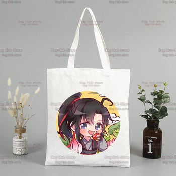 Mo Dao Zu Shi Graphic Wei Wuxian Lan Wangji Cute πάνινη τσάντα Γυναικείες τσάντες Shopper Shoulder Designer Handbags Shopping Tote Bag