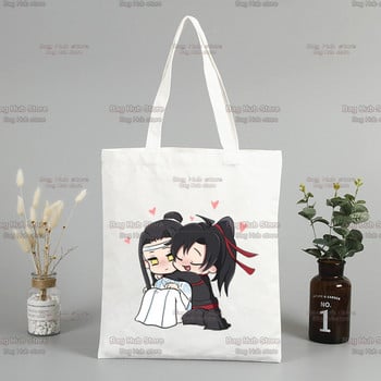 Mo Dao Zu Shi Graphic Wei Wuxian Lan Wangji Cute πάνινη τσάντα Γυναικείες τσάντες Shopper Shoulder Designer Handbags Shopping Tote Bag