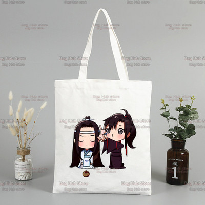 Mo Dao Zu Shi Graafiline Wei Wuxian Lan Wangji armas lõuendist kott Naiste käekott Ostja õlakott käekotid Ostlemiseks kandekott