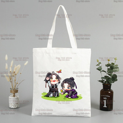 Mo Dao Zu Shi Graafiline Wei Wuxian Lan Wangji armas lõuendist kott Naiste käekott Ostja õlakott käekotid Ostlemiseks kandekott