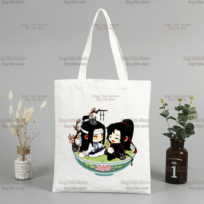 Mo Dao Zu Shi Graafiline Wei Wuxian Lan Wangji armas lõuendist kott Naiste käekott Ostja õlakott käekotid Ostlemiseks kandekott