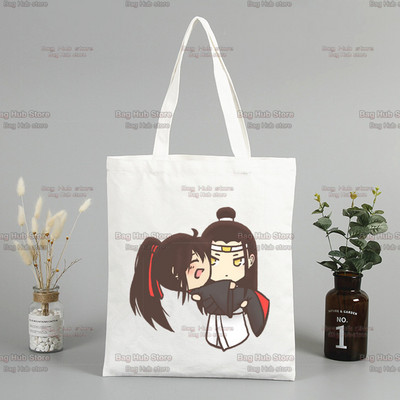 Mo Dao Zu Shi Graafiline Wei Wuxian Lan Wangji armas lõuendist kott Naiste käekott Ostja õlakott käekotid Ostlemiseks kandekott