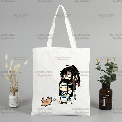 Mo Dao Zu Shi Graafiline Wei Wuxian Lan Wangji armas lõuendist kott Naiste käekott Ostja õlakott käekotid Ostlemiseks kandekott