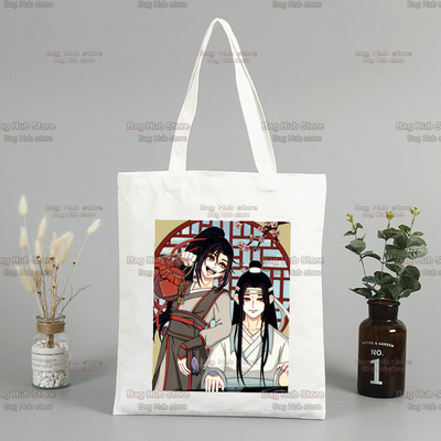 Mo Dao Zu Shi Graafiline Wei Wuxian Lan Wangji armas lõuendist kott Naiste käekott Ostja õlakott käekotid Ostlemiseks kandekott