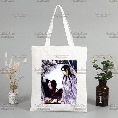 Mo Dao Zu Shi Graafiline Wei Wuxian Lan Wangji armas lõuendist kott Naiste käekott Ostja õlakott käekotid Ostlemiseks kandekott