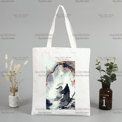 Mo Dao Zu Shi Graafiline Wei Wuxian Lan Wangji armas lõuendist kott Naiste käekott Ostja õlakott käekotid Ostlemiseks kandekott