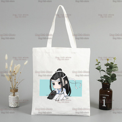 Mo Dao Zu Shi Graafiline Wei Wuxian Lan Wangji armas lõuendist kott Naiste käekott Ostja õlakott käekotid Ostlemiseks kandekott