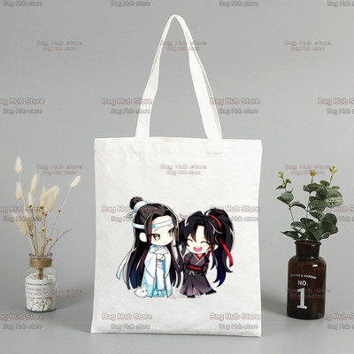 Mo Dao Zu Shi Graafiline Wei Wuxian Lan Wangji armas lõuendist kott Naiste käekott Ostja õlakott käekotid Ostlemiseks kandekott