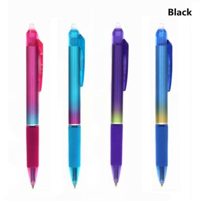 4 bucăți/set pix ștergabil de culoare curcubeu Apăsați 0,5 mm cu cerneală albastră/neagră stilou șters pentru școală, birou, scris, articole de papetărie