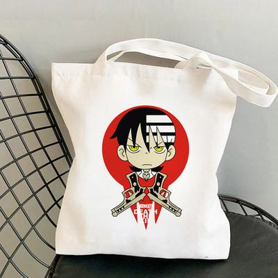Soul Eater 3 Geantă de cumpărături drăguță, reutilizabilă, geantă de reciclare pentru băcănie, plasă de iută, femei, sacola, geantă de cumpărături pentru femei