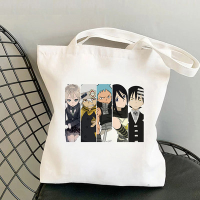 Soul Eater 3 Geantă de cumpărături drăguță, reutilizabilă, geantă de reciclare pentru băcănie, plasă de iută, femei, sacola, geantă de cumpărături pentru femei