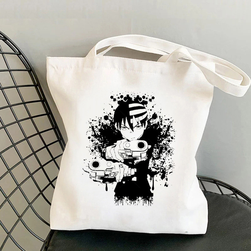 Soul Eater 3 Geantă de cumpărături drăguță, reutilizabilă, geantă de reciclare pentru băcănie, plasă de iută, femei, sacola, geantă de cumpărături pentru femei