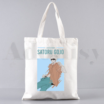 Gojo Satoru Jujutsu Kaisen Cartoon Hip Hop Ručne torbe Torbe na rame Ležerna kupnja Ženska torba Elegantna platnena torba