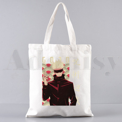 Gojo Satoru Jujutsu Kaisen Cartoon Hip Hop Ručne torbe Torbe na rame Ležerna kupnja Ženska torba Elegantna platnena torba