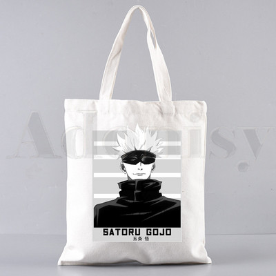 Gojo Satoru Jujutsu Kaisen Cartoon Hip Hop Ručne torbe Torbe na rame Ležerna kupnja Ženska torba Elegantna platnena torba